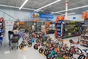 Economical Prints: Sporting goods department of the Walmart store in Cornwall, Ontario, Canada