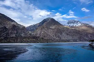 spring landscape photography of cherry blossom in northern areas of gilgit baltistan
