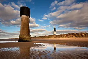 Spit Prints: Spurn Head Lighthouses, East Riding of Yorkshire