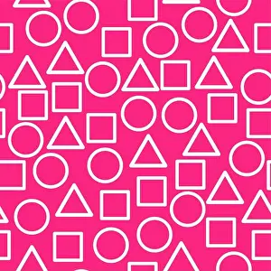Squid Prints: Squid game Geometric pattern seamless Concept version. background for movie squid game