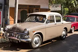 Sri Lanka, Mirissa, 1960s British made Hillman Minx Car