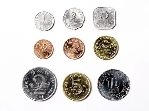 Rupee Prints: Sri Lankan rupee on a white background