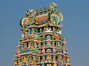 Demon Prints: SRI MEENAKSHI TEMPLE MADURAI INDIA, TOWER DETAIL