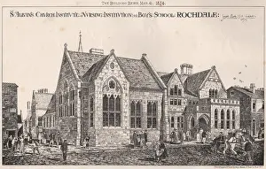 1874 Prints: St. Alban's Church Institute & Boy's School, Rochdale; Joseph Clarke Archt, 1874