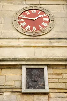 Fife Prints: St. Andrews Royal and Ancient Golf Course - Rolex clock and bronze relief of Old Tom Morris - St