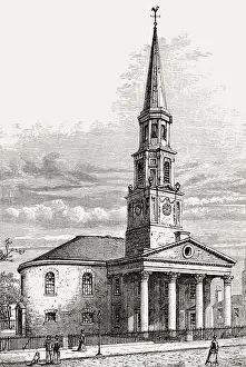 Scape Prints: St Andrew's and St George's West Church, Edinburgh, Scotland, 19th century