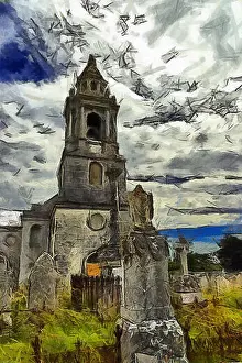 Impressionistic Prints: St George's Church, Portland, Dorset