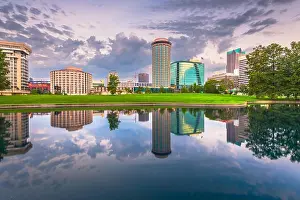 Saint Louis Prints: St. Louis, Missouri, USA cityscape at dawn with water reflections