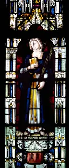 Wimbledon Prints: St Margaret Clitherow At Martyrs Altar Sacred Hearts Church Wimbledon Stained Glass Window