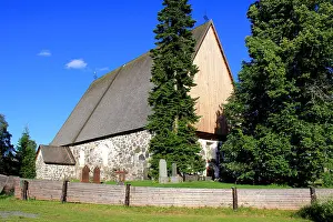 St Mary Prints: St Mary medieval church of Sastamala, Finland was built at the end of 15th century