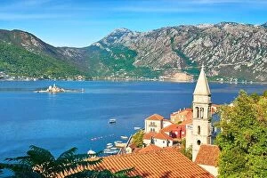 Images Dated 5th October 2017: St. Nicholas belltower, Perast balkan village, Kotor Bay, Montenegro