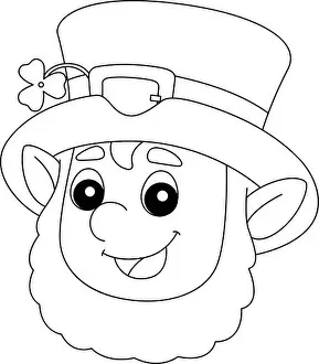 Leprechaun Prints: St. Patricks Day Leprechaun Coloring Page for Kids
