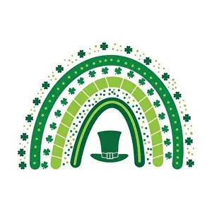 Paddy Prints: St. Patricks day rainbow. Cute Saint Patricks day clipart