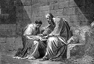 Writing Prints: St Paul the Apostle in prison, writing his epistle to the Ephesians