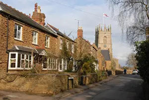 Worship Prints: St Peters Church and High Street Hook Norton Oxfordshire