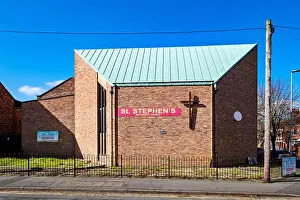 St Stephens Prints: St Stephen's Methodist church in Crewe Cheshire UK