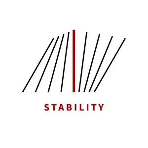 Durable Prints: Stability in crisis metaphor, financial wellbeing icon. Stability vector illustration