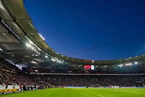 Team Sport Prints: Stadium overview, blue hour, Mercedes-Benz Arena, Stuttgart, Baden-Wuerttemberg, Germany