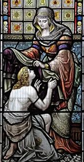 Stained Glass Windows Prints: A stained glass window by A. L