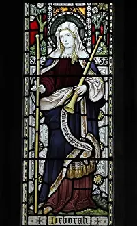 Wing Prints: A stained glass window by Clayton & Bell of 1908 depicting Saint Deborah the Prophetess