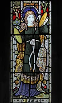 Saint Prints: A stained glass window by Clayton & Bell depicting Saint Miriam