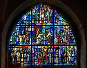 Eglise Prints: Stained-glass window In Église St