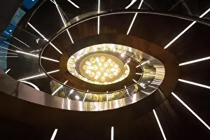 Emirates Prints: Staircase at the top of Burj Khalifa to observation deck of fabulous view of Dubai