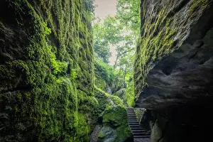 Holiday Resort Prints: the staircase carved into the rock of Sasso Spicco