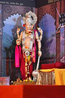 Ganapati Prints: Standing Ganesha murti, Hindu Lord of Success