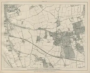 1895 Prints: Stanford Library map of London Sheet 29 Eltham Mottingham Blackheath Lee 1895