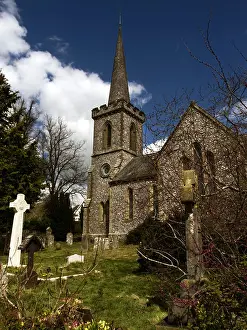 Brighton Prints: Stanmer Church, former Anglian church in Stanmer village, near Brighton