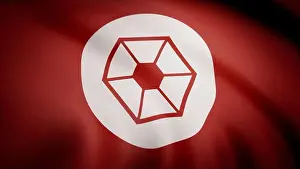 Rebellion Prints: Star Wars. Confederacy of Independent Systems flag is waving on transparent background