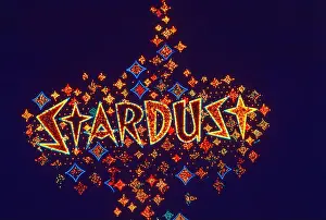 Neon Prints: Stardust hotel neon sign in the 1980's Las Vegas Nevada