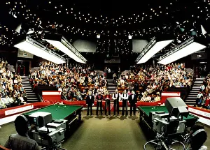 Auditorium Prints: The start of a quarter final match at The Embassy World Snooker Tournament