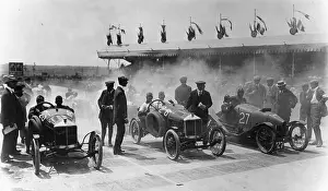 Grand Prix Prints: The starting line at the Grand Prix de L'ACF des Cyclecars, Amiens, France, 1913