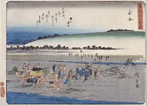 Color Woodblock Print Prints: Station 25, Kanaya, Utagawa Hiroshige 歌川広重 (Japanese)
