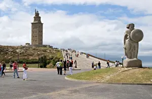 Gaelic Prints: Statue of Breogán, a mythical Celtic king from Galicia