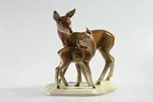 statue china kitsch ceramics fawn appearance collect roe collecting keramik-reh