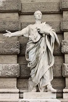 Courthouse Prints: Statue of Cicero in front of the Palace of Justice in Rome, Italy