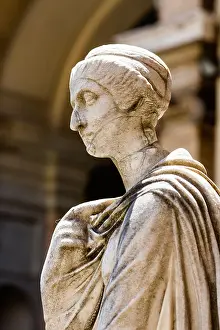 Part Of Prints: Statue in courtyard of Vatican Museums, Vatican City, Rome, Italy, Europe