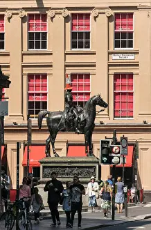 Glasgow Prints: Statue of Duke of Wellington with traffic cone on head