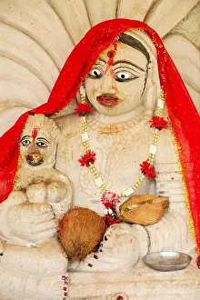 Ancient Art Prints: Statue of goddess Beh mata ; hall of gods ; Mandore ; Jodhpur ; Rajasthan ; India