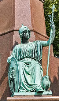 Pest Prints: Statue of Istvan Szechenyi monument fragment closeup in Budapest, Hungary