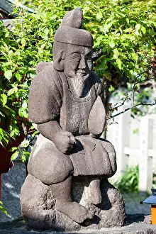 Shinto Prints: Statue of the Japanese God, Ebisu