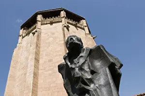 Leon Prints: Statue of Miguel de Unamuno outside the Convent of the Ursulas, Salamanca, Spain
