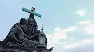 Salvation Prints: Statue of Pieta on Charles Bridge, Prague, Czech Republic