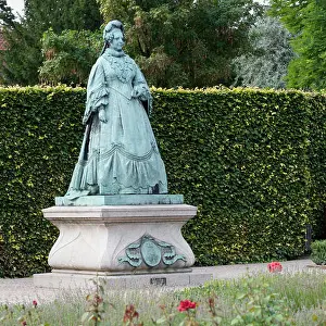 Grasses Prints: Statue of Queen Caroline Amalie of Augustenburg