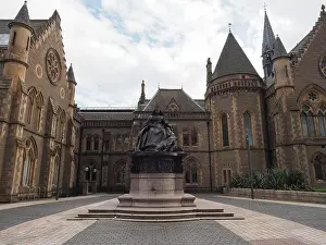 Lowlands Prints: Statue of Queen Victoria by sculptor Harry Bates circa 1897 in Dundee, UK