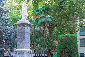 National Monument Prints: Statue of the Spanish heroine 'Mariana de Pineda' on a square in Granada