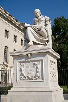 Statue of Wilhelm von Humboldt in front of the Humboldt university, Unter den Linden, Berlin